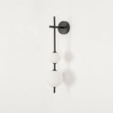 Modern Minimalist Vertical Glass Globe Wall Sconce for Bedroom Hallway and Bathroom Lighting