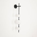 Modern Minimalist Vertical Glass Globe Wall Sconce for Bedroom Hallway and Bathroom Lighting