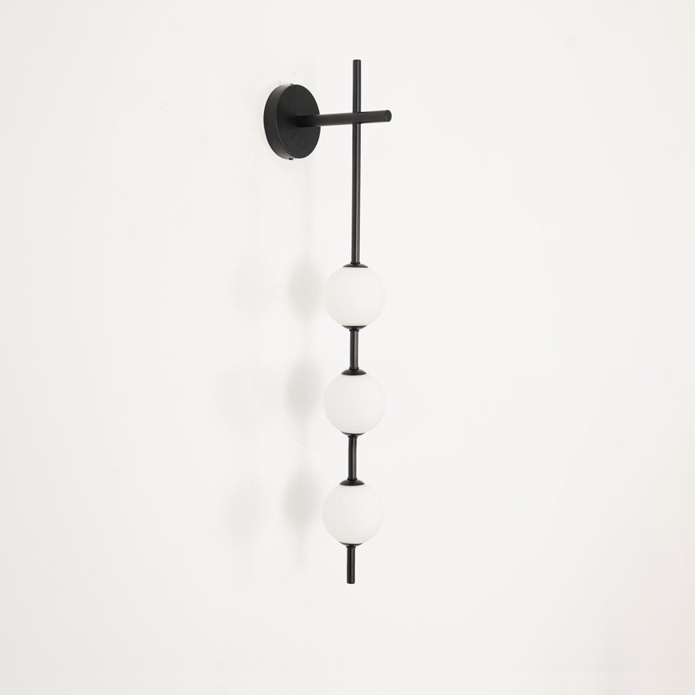 Modern Minimalist Vertical Glass Globe Wall Sconce for Bedroom Hallway and Bathroom Lighting