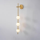 Modern Minimalist Vertical Glass Globe Wall Sconce for Bedroom Hallway and Bathroom Lighting