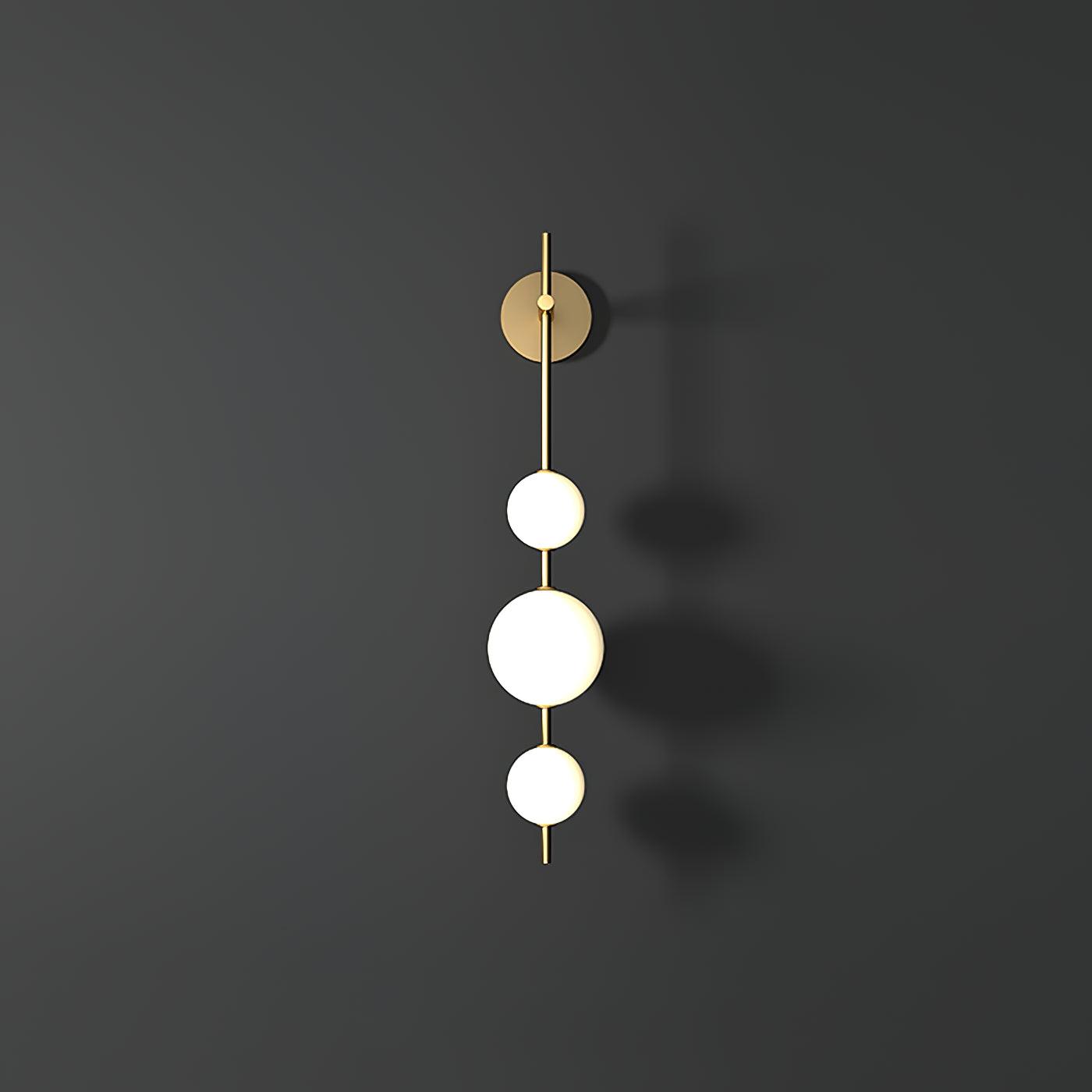 Modern Minimalist Vertical Glass Globe Wall Sconce for Bedroom Hallway and Bathroom Lighting