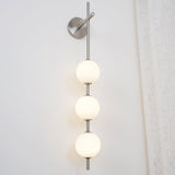 Modern Minimalist Vertical Glass Globe Wall Sconce for Bedroom Hallway and Bathroom Lighting