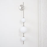 Modern Minimalist Vertical Glass Globe Wall Sconce for Bedroom Hallway and Bathroom Lighting