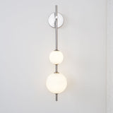 Modern Minimalist Vertical Glass Globe Wall Sconce for Bedroom Hallway and Bathroom Lighting