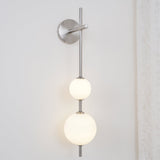Modern Minimalist Vertical Glass Globe Wall Sconce for Bedroom Hallway and Bathroom Lighting