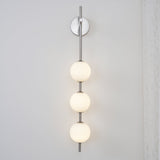 Modern Minimalist Vertical Glass Globe Wall Sconce for Bedroom Hallway and Bathroom Lighting