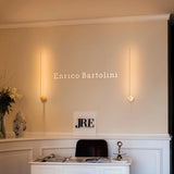 Modern Minimalist Vertical LED Wall Sconce Set of 2 Luxury Gold Linear Stick Wall Light