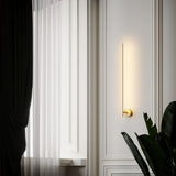 Modern Minimalist Vertical LED Wall Sconce Set of 2 Luxury Gold Linear Stick Wall Light