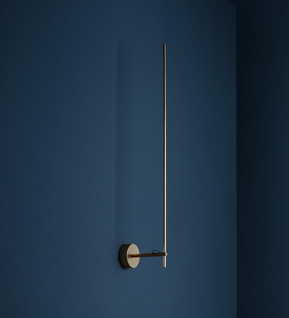 Modern Minimalist Vertical LED Wall Sconce Set of 2 Luxury Gold Linear Stick Wall Light