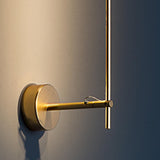 Modern Minimalist Vertical LED Wall Sconce Set of 2 Luxury Gold Linear Stick Wall Light