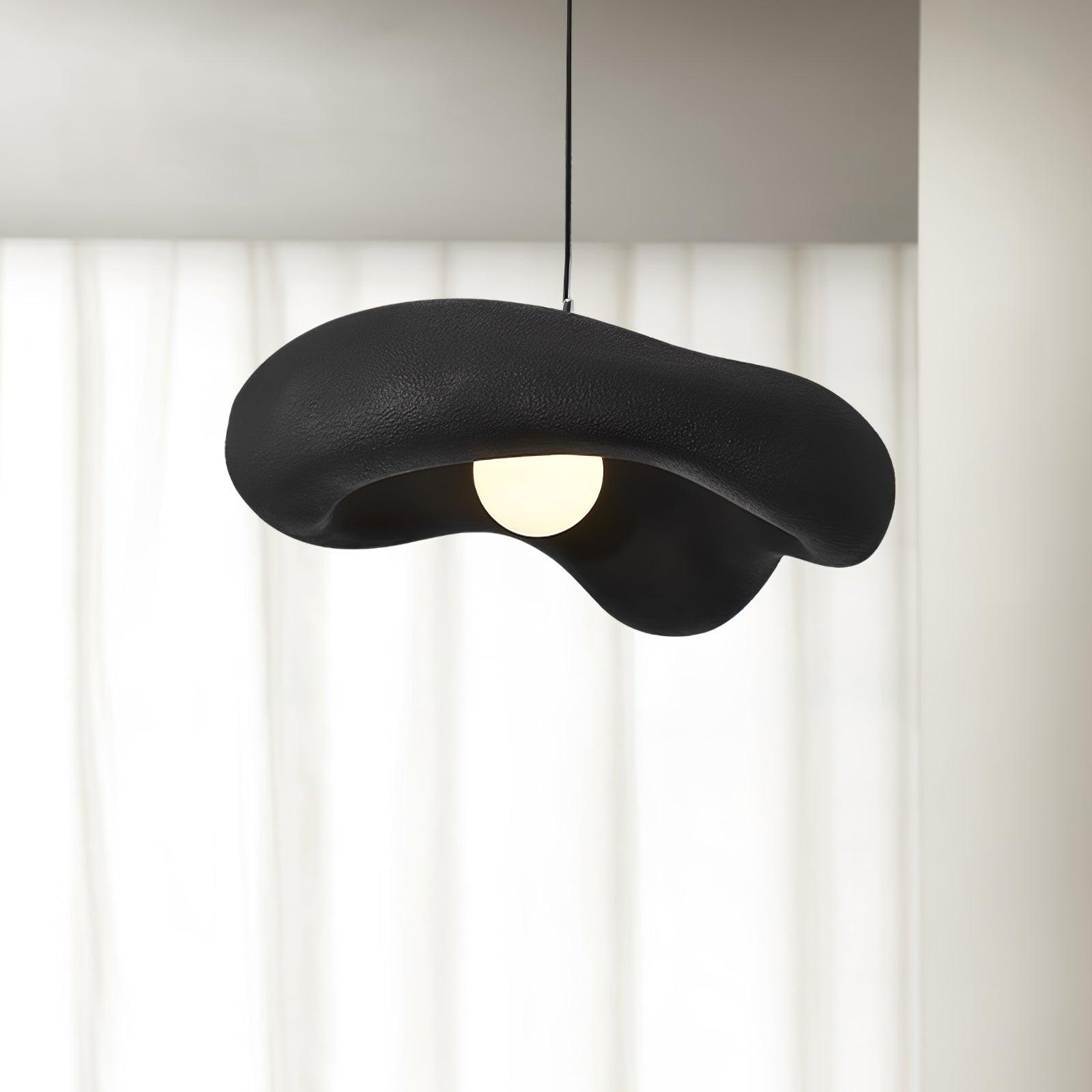 Modern Minimalist Wabi Sabi Pendant Light Organic Texture Resin Style Hanging Lamp for Dining