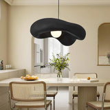 Modern Minimalist Wabi Sabi Pendant Light Organic Texture Resin Style Hanging Lamp for Dining