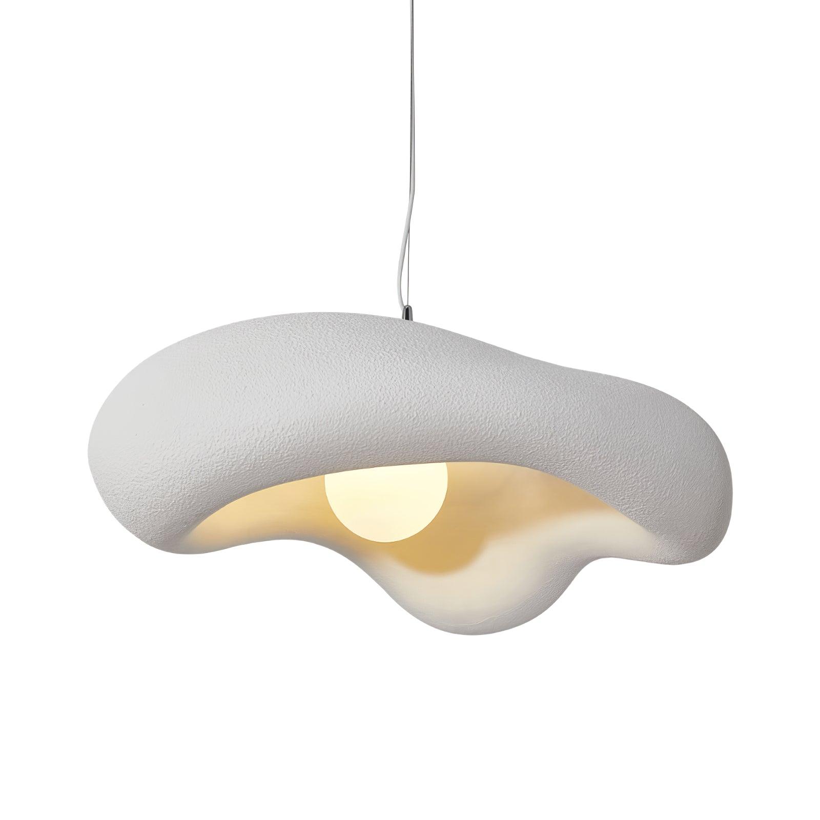 Modern Minimalist Wabi Sabi Pendant Light Organic Texture Resin Style Hanging Lamp for Dining