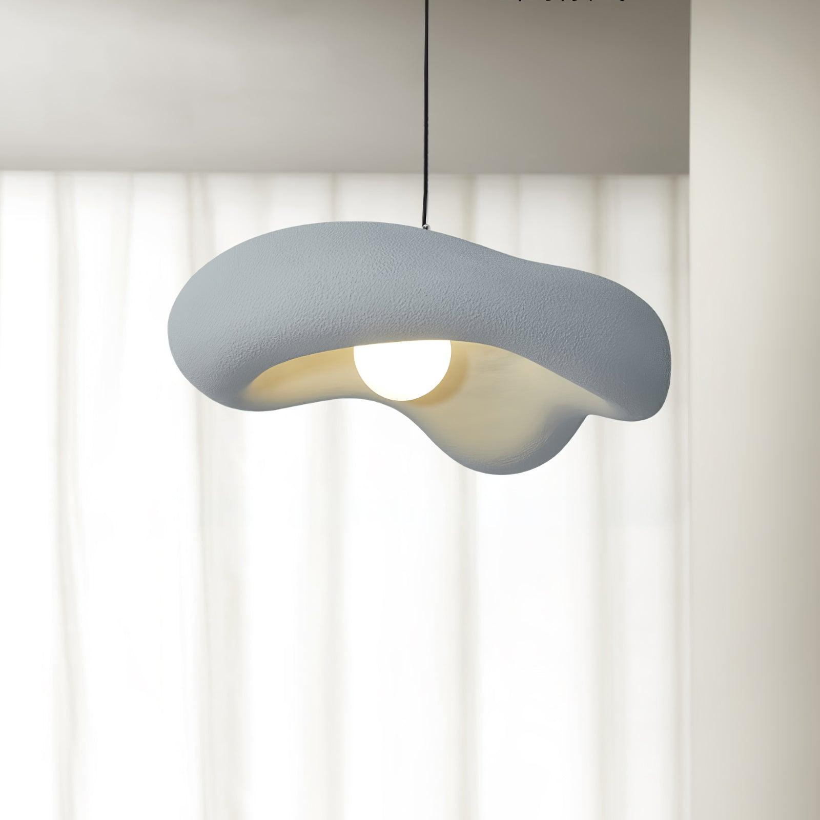 Modern Minimalist Wabi Sabi Pendant Light Organic Texture Resin Style Hanging Lamp for Dining