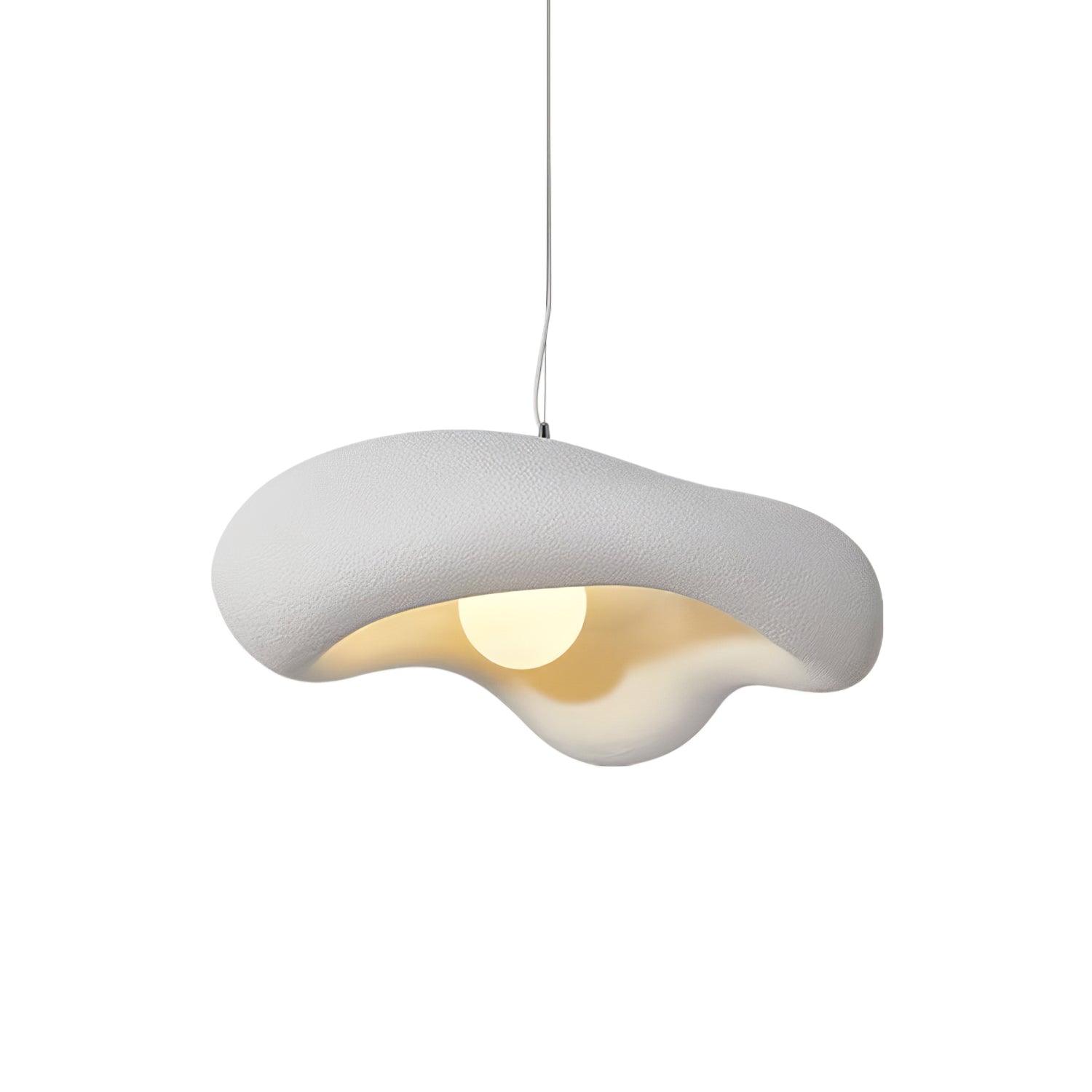 Modern Minimalist Wabi Sabi Pendant Light Organic Texture Resin Style Hanging Lamp for Dining