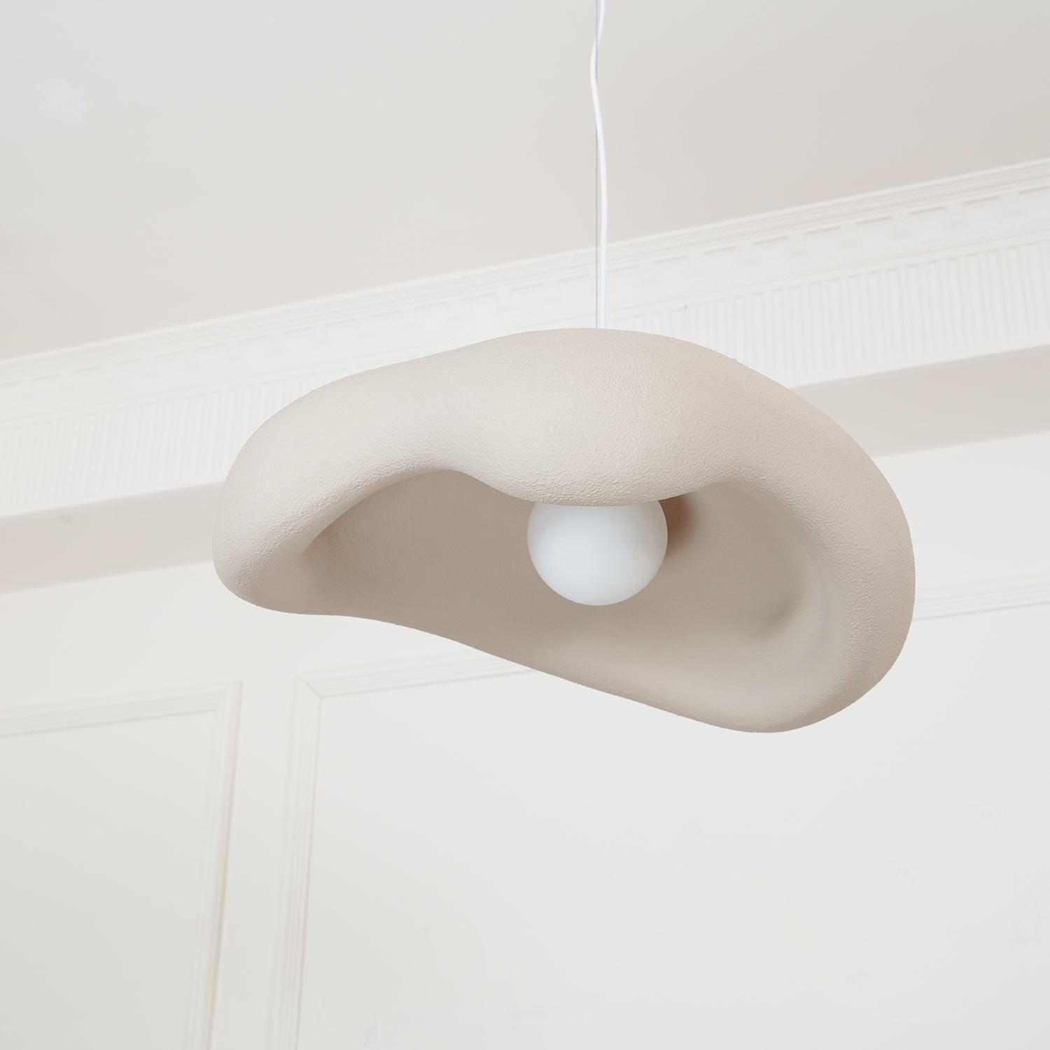 Modern Minimalist Wabi Sabi Pendant Light Organic Texture Resin Style Hanging Lamp for Dining