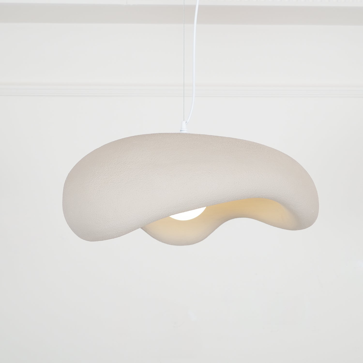Modern Minimalist Wabi Sabi Pendant Light Organic Texture Resin Style Hanging Lamp for Dining