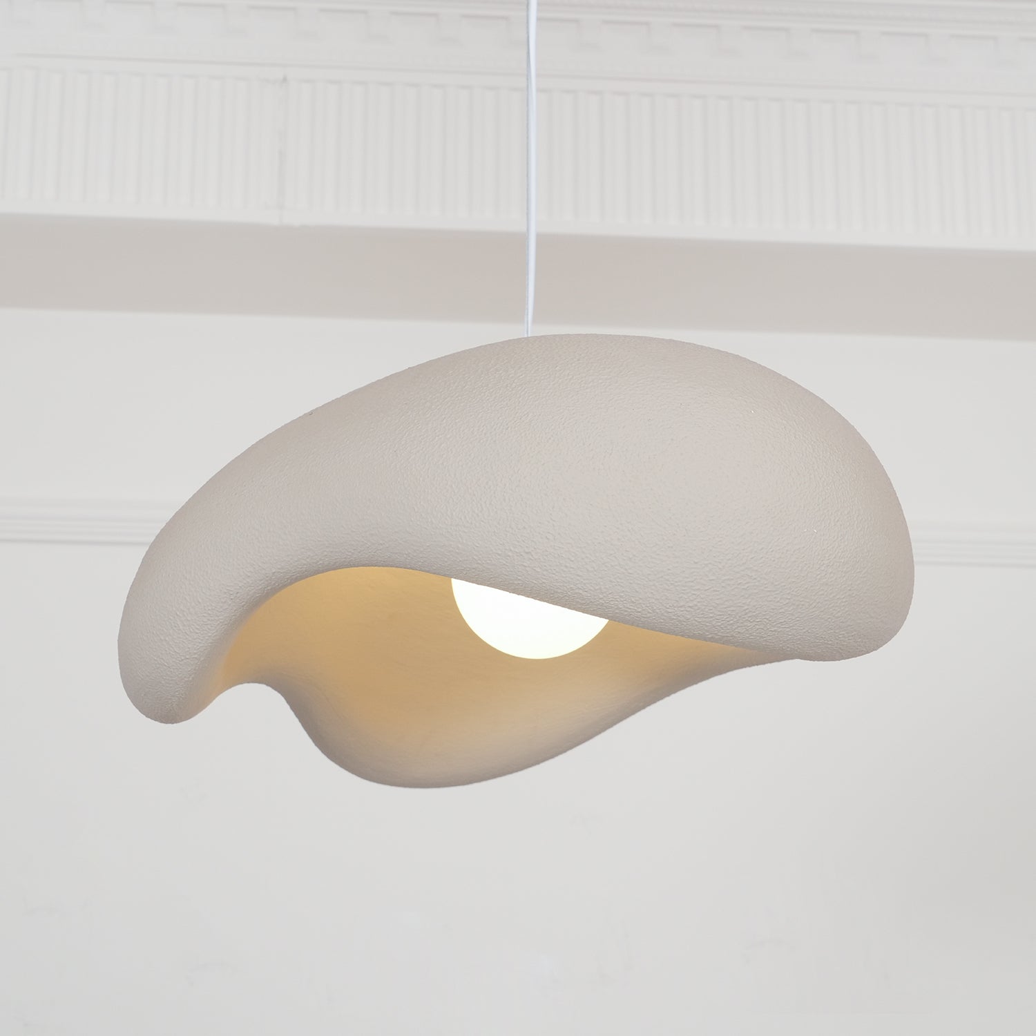 Modern Minimalist Wabi Sabi Pendant Light Organic Texture Resin Style Hanging Lamp for Dining