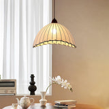 Modern Minimalist Walnut Wood and White Fabric Pendant Light for Dining and Living Areas