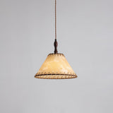 Modern Minimalist Walnut Wood and White Fabric Pendant Light for Dining and Living Areas
