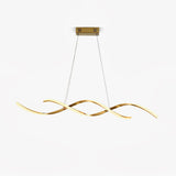 Modern Minimalist Wave Design LED Pendant Light for Dining and Living Rooms