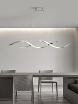 Modern Minimalist Wave Design LED Pendant Light for Dining and Living Rooms