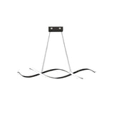 Modern Minimalist Wave Design LED Pendant Light for Dining and Living Rooms