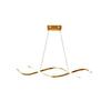 Modern Minimalist Wave Design LED Pendant Light for Dining and Living Rooms