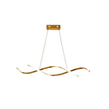 Modern Minimalist Wave Design LED Pendant Light for Dining and Living Rooms