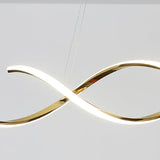Modern Minimalist Wave Design LED Pendant Light for Dining and Living Rooms