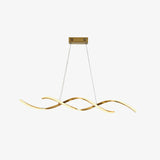 Modern Minimalist Wave Design LED Pendant Light for Dining and Living Rooms