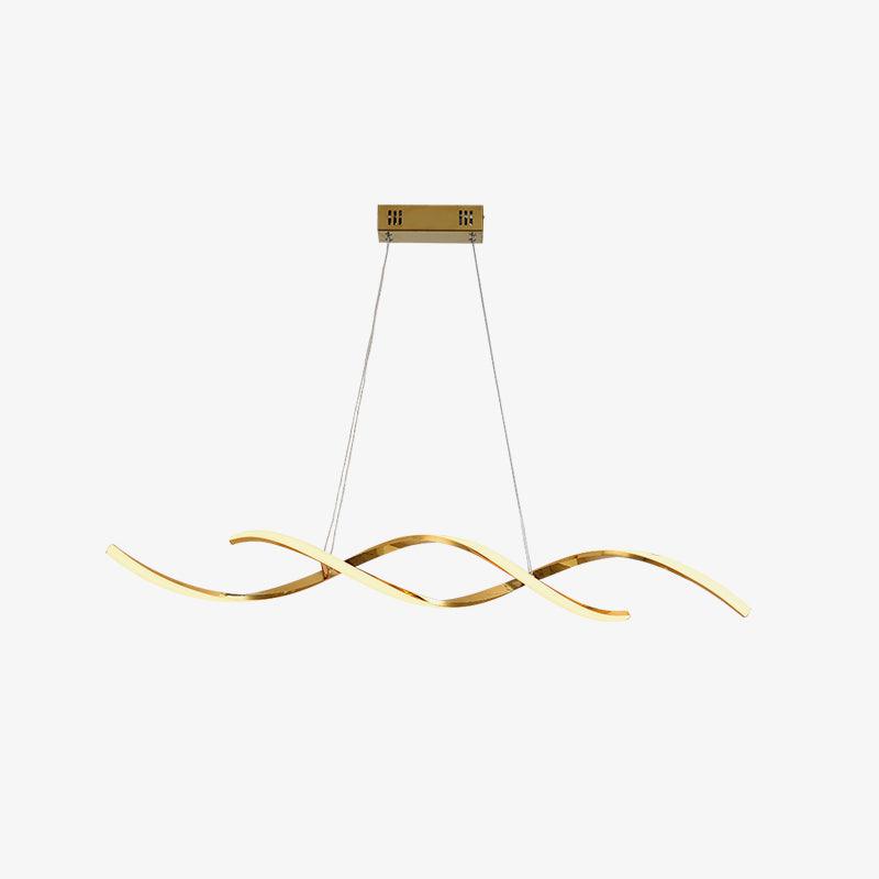 Modern Minimalist Wave Design LED Pendant Light for Dining and Living Rooms