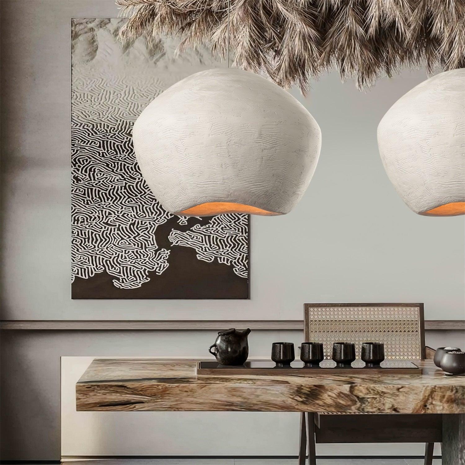 Modern Minimalist White Dome Pendant Light for Living Room and Dining Room