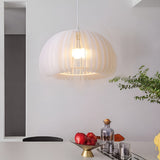 Modern Minimalist White Lantern LED Hanging Light with Adjustable Color Temperature for Bedroom