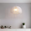 Modern Minimalist White Lantern LED Hanging Light with Adjustable Color Temperature for Bedroom