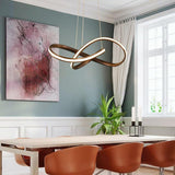 Modern Mobius Strip LED Pendant Light Geometric Ring Ceiling Chandelier for Living Room
