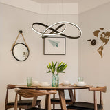 Modern Mobius Strip LED Pendant Light Geometric Ring Ceiling Chandelier for Living Room