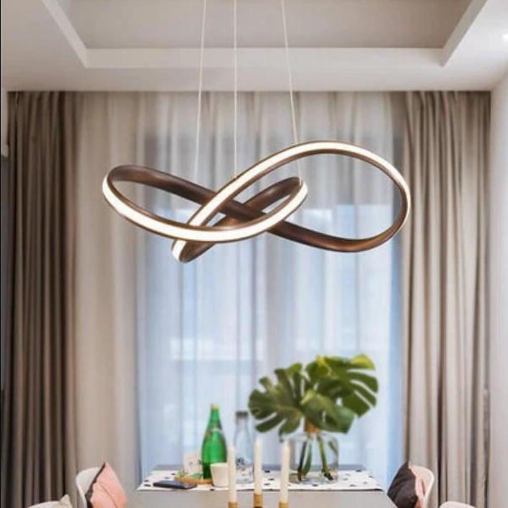 Modern Mobius Strip LED Pendant Light Geometric Ring Ceiling Chandelier for Living Room