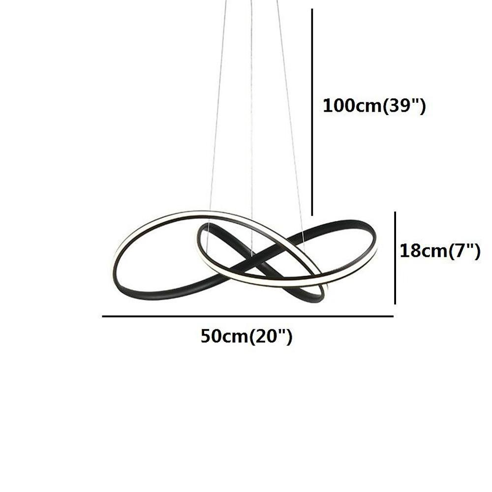 Modern Mobius Strip LED Pendant Light Geometric Ring Ceiling Chandelier for Living Room
