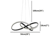 Modern Mobius Strip LED Pendant Light Geometric Ring Ceiling Chandelier for Living Room
