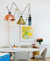 Modern Modular Geometric Chandelier Artistic Glass and Metal Pendant Light