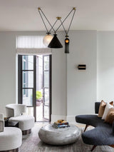 Modern Modular Geometric Chandelier Artistic Glass and Metal Pendant Light