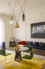 Modern Modular Geometric Chandelier Artistic Glass and Metal Pendant Light