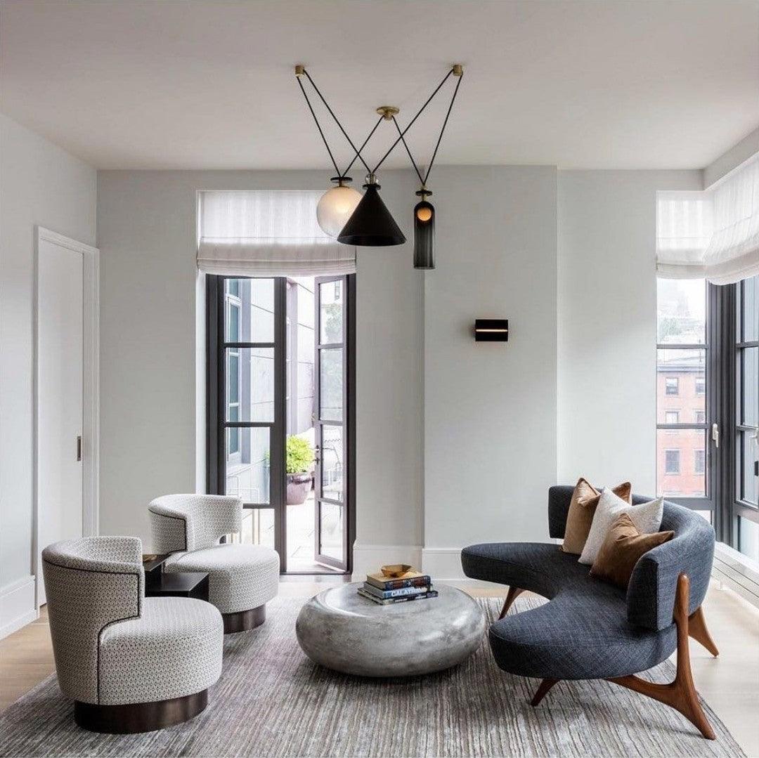 Modern Modular Geometric Chandelier Artistic Glass and Metal Pendant Light