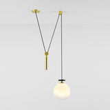 Modern Modular Geometric Chandelier Artistic Glass and Metal Pendant Light