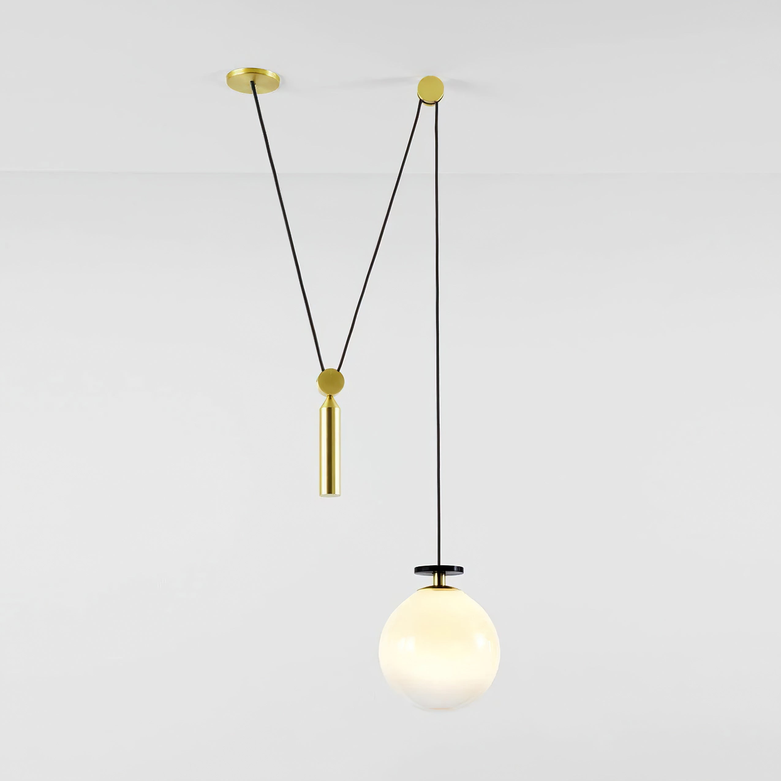 Modern Modular Geometric Chandelier Artistic Glass and Metal Pendant Light