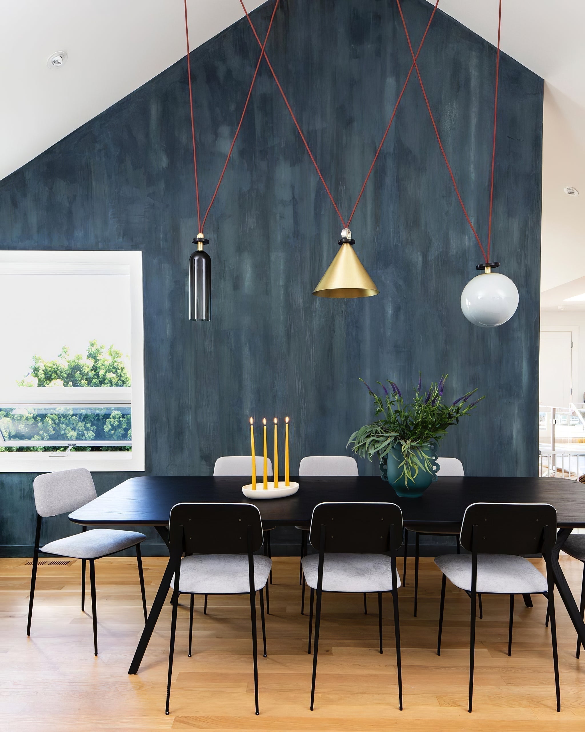 Modern Modular Geometric Chandelier Artistic Glass and Metal Pendant Light