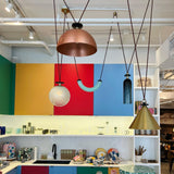 Modern Modular Geometric Chandelier Artistic Glass and Metal Pendant Light