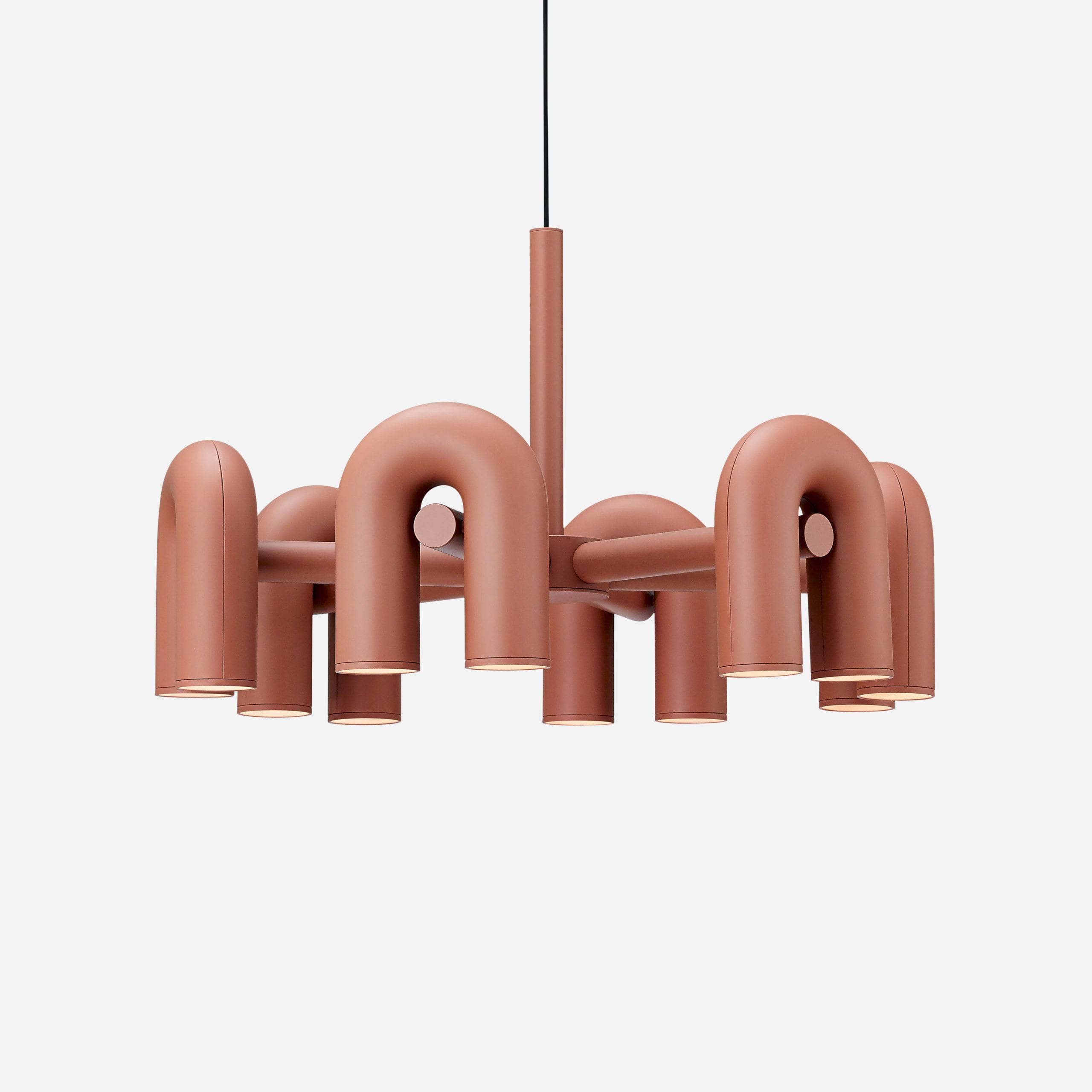 Modern Modular U Shape LED Chandelier Adjustable Geometric Multi Head Ceiling Light Fixture