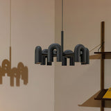 Modern Modular U Shape LED Chandelier Adjustable Geometric Multi Head Ceiling Light Fixture